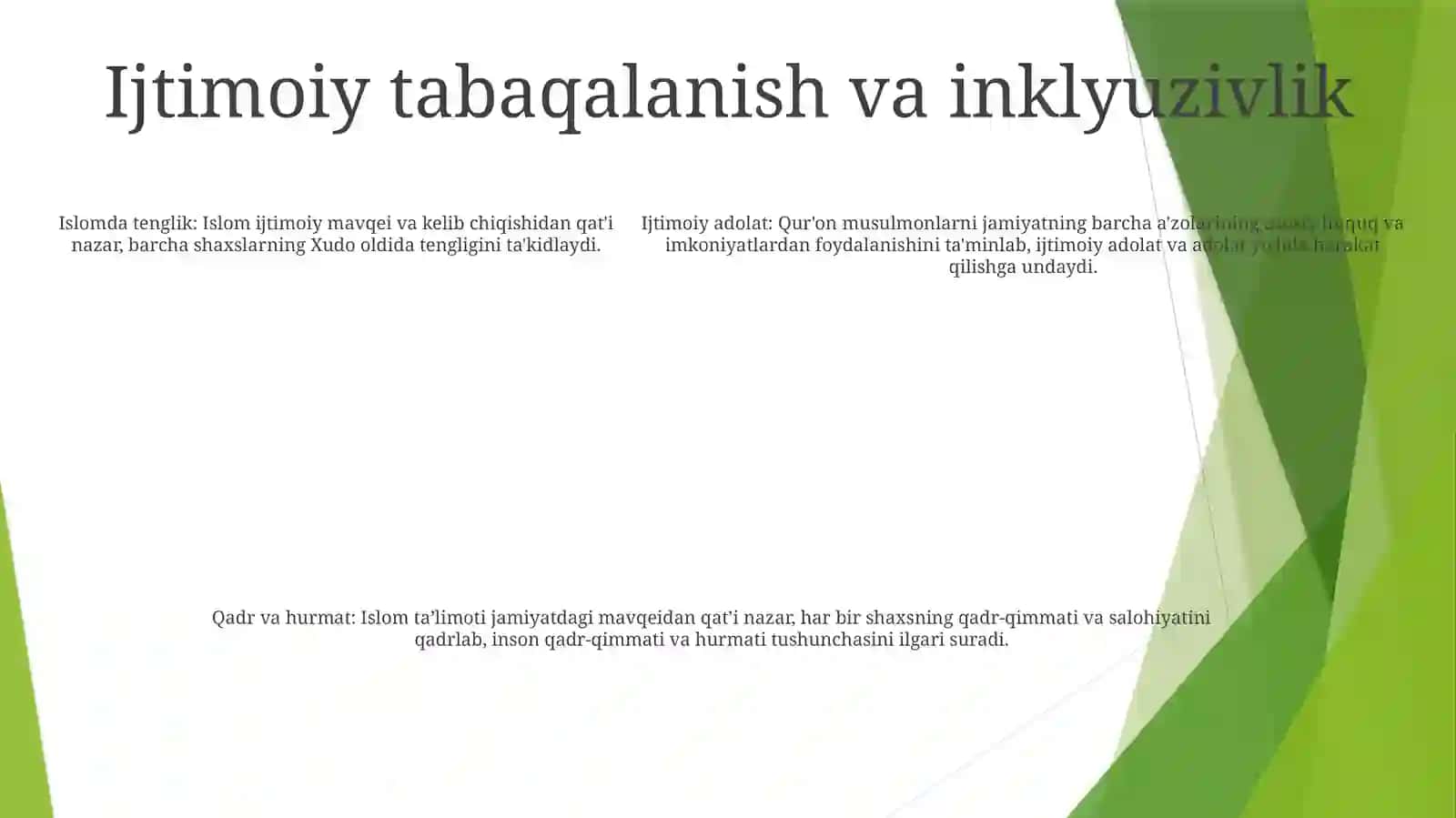 Islomda Ijtimoiy Tenglik Va Adolat 4