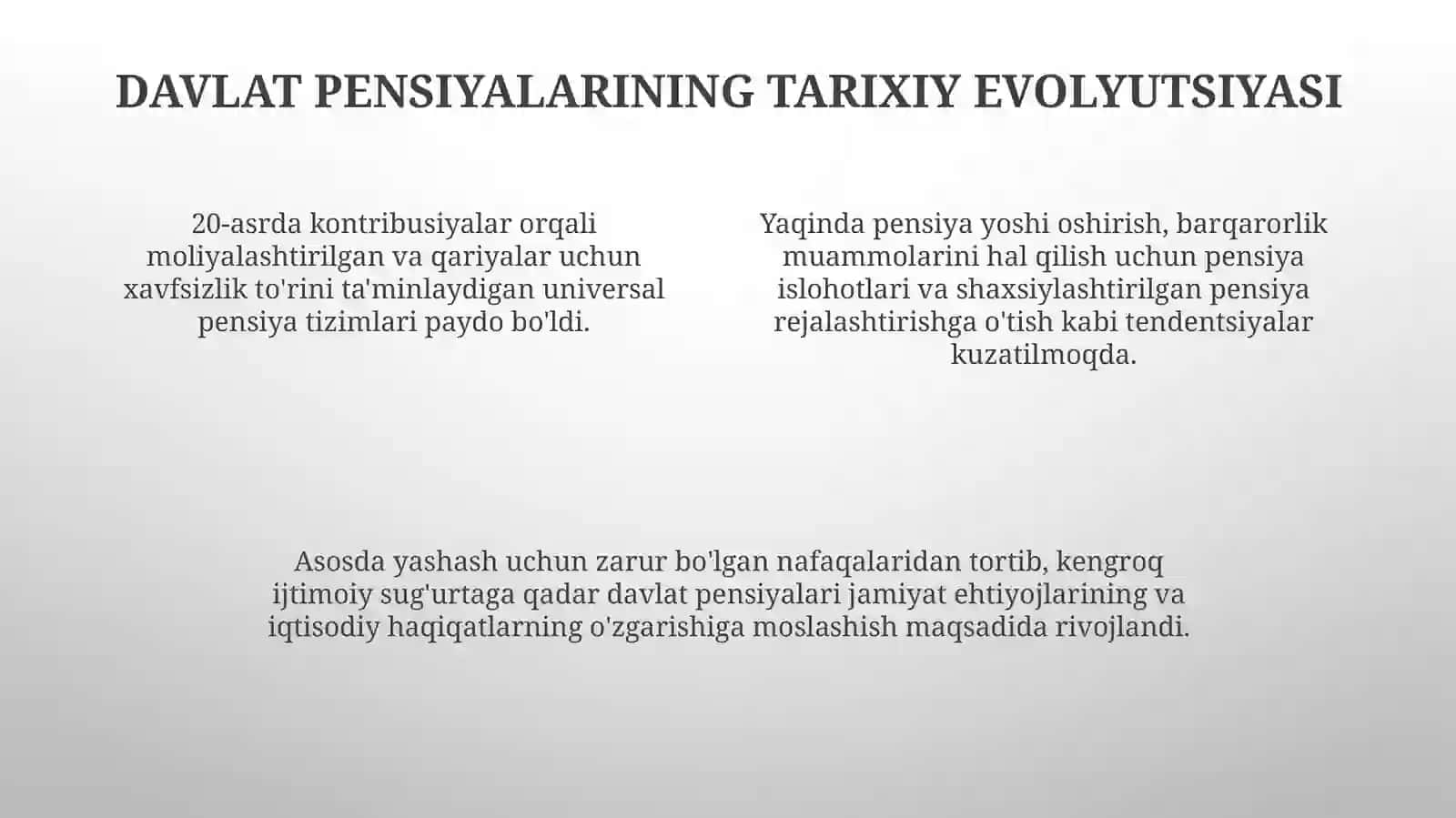Davlat pensiya ta'minotining rivojlanish tendensiyalari 4
