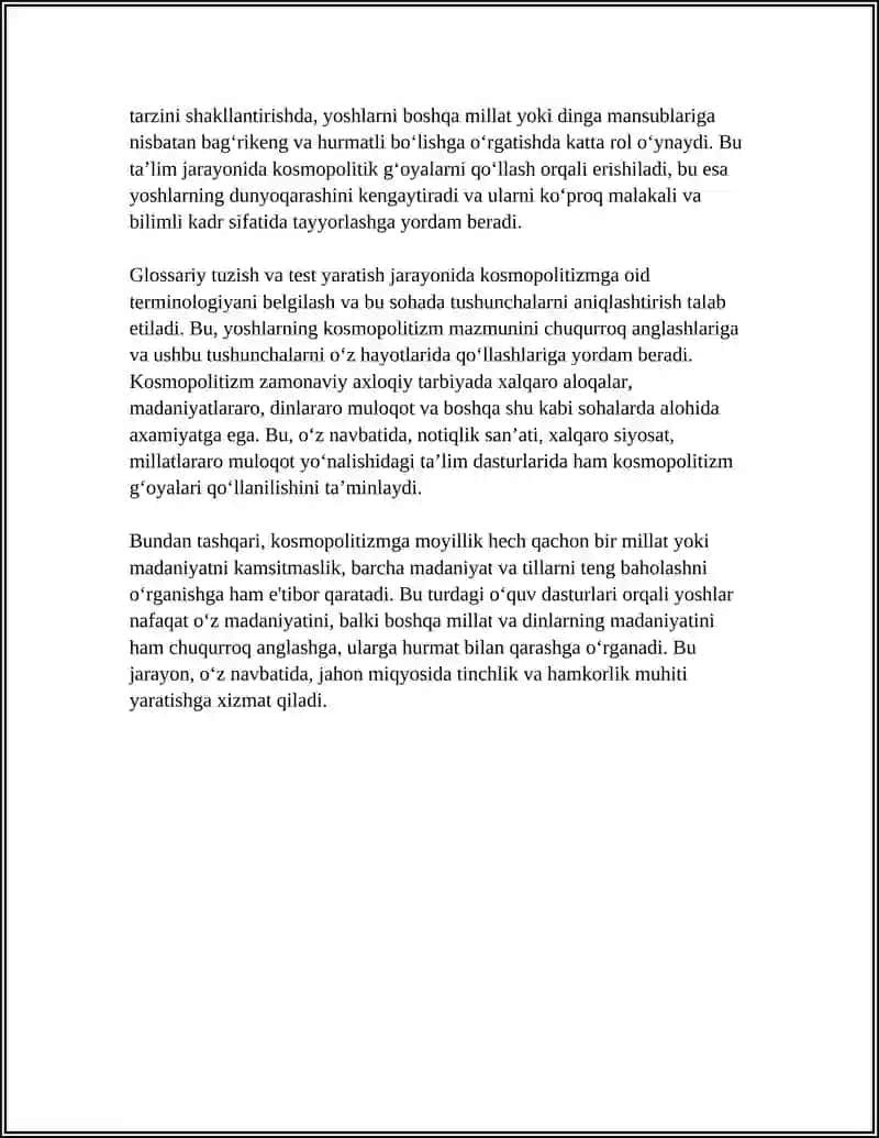 ZAMONAVIY AXLOQIY TARBIYADA KOSMOPOLITIZMGA MOYILLIK 4