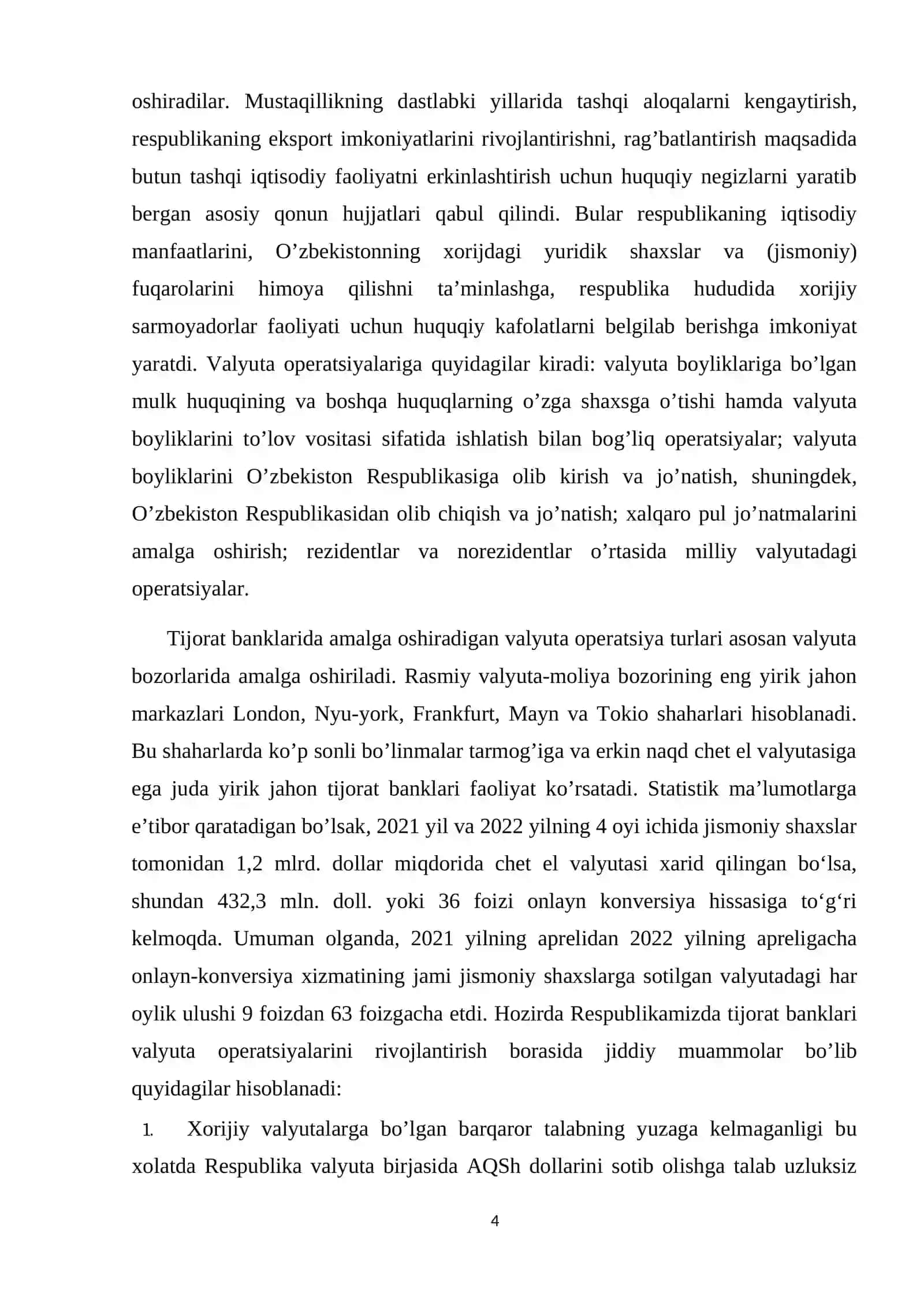 Tijorat banklarida valyuta operatsiyalari hisobi 4