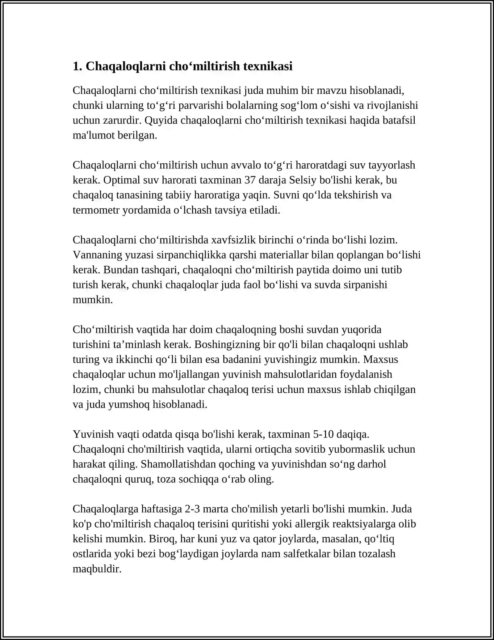 CHAQALOQLARNI CHOʻMILTIRISH TEXNIKASI 4
