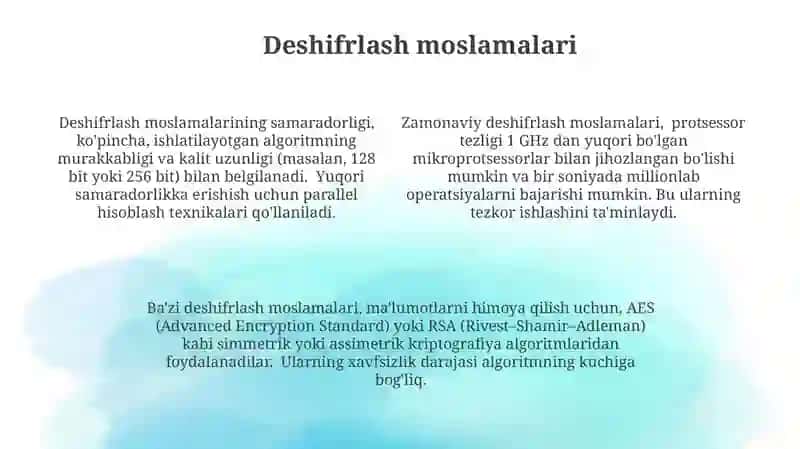 Shifrlovchilar va deshifrlovchilar 4