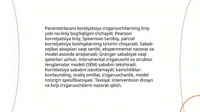 Tuzilmaviy va diagnostik parametrlsrning o‘zaro bog‘lanishlari 4