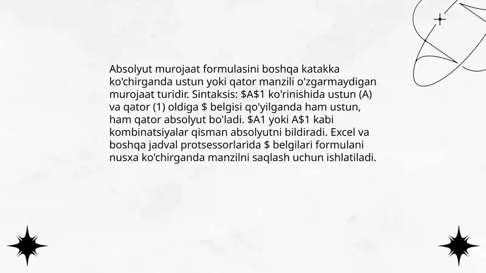 Nisbiy va absalyut murojat 4