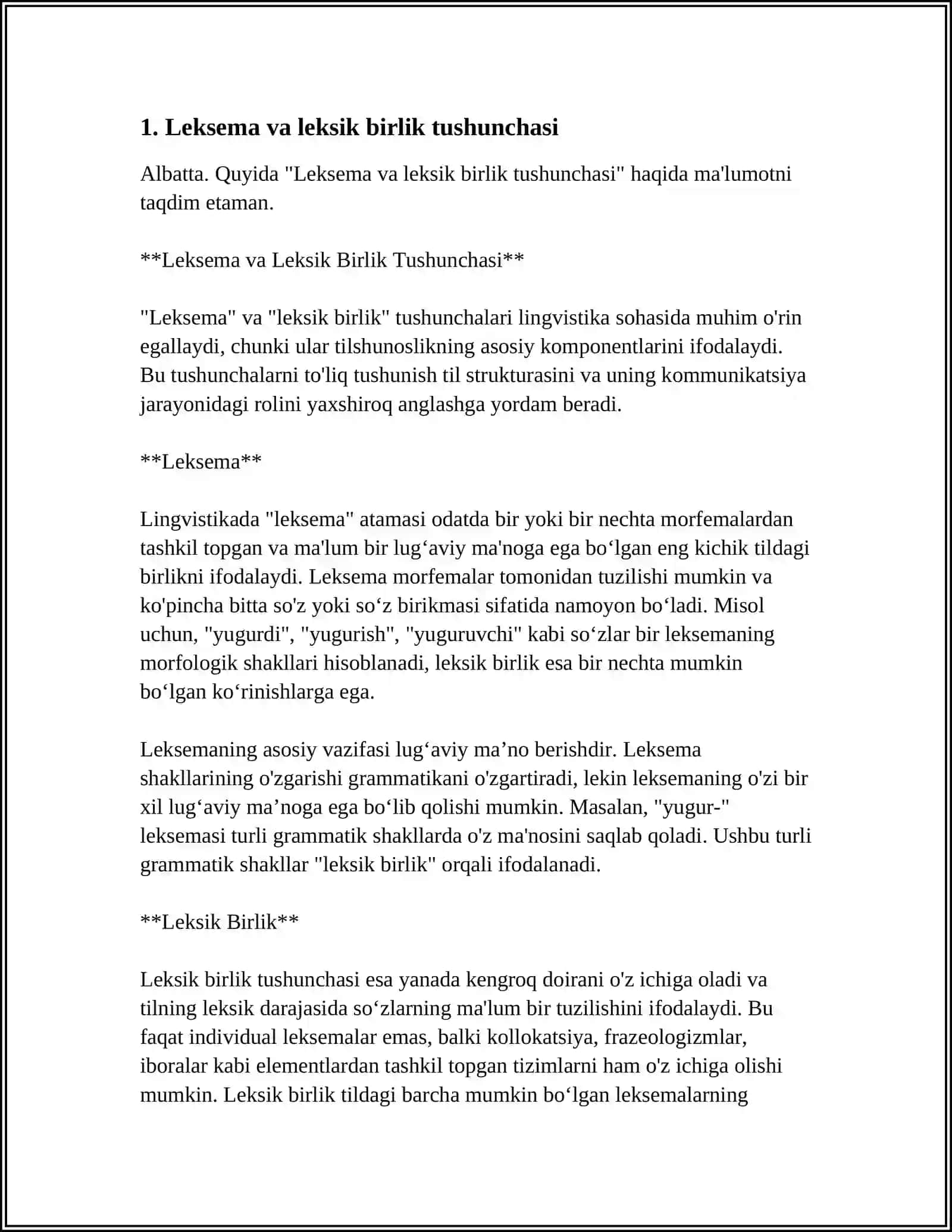 LEKSIKOLOGYA VA SEMESOLOGIYA SÔZ TILNING MARKAZIY BIRLIGI SIFATIDA 4