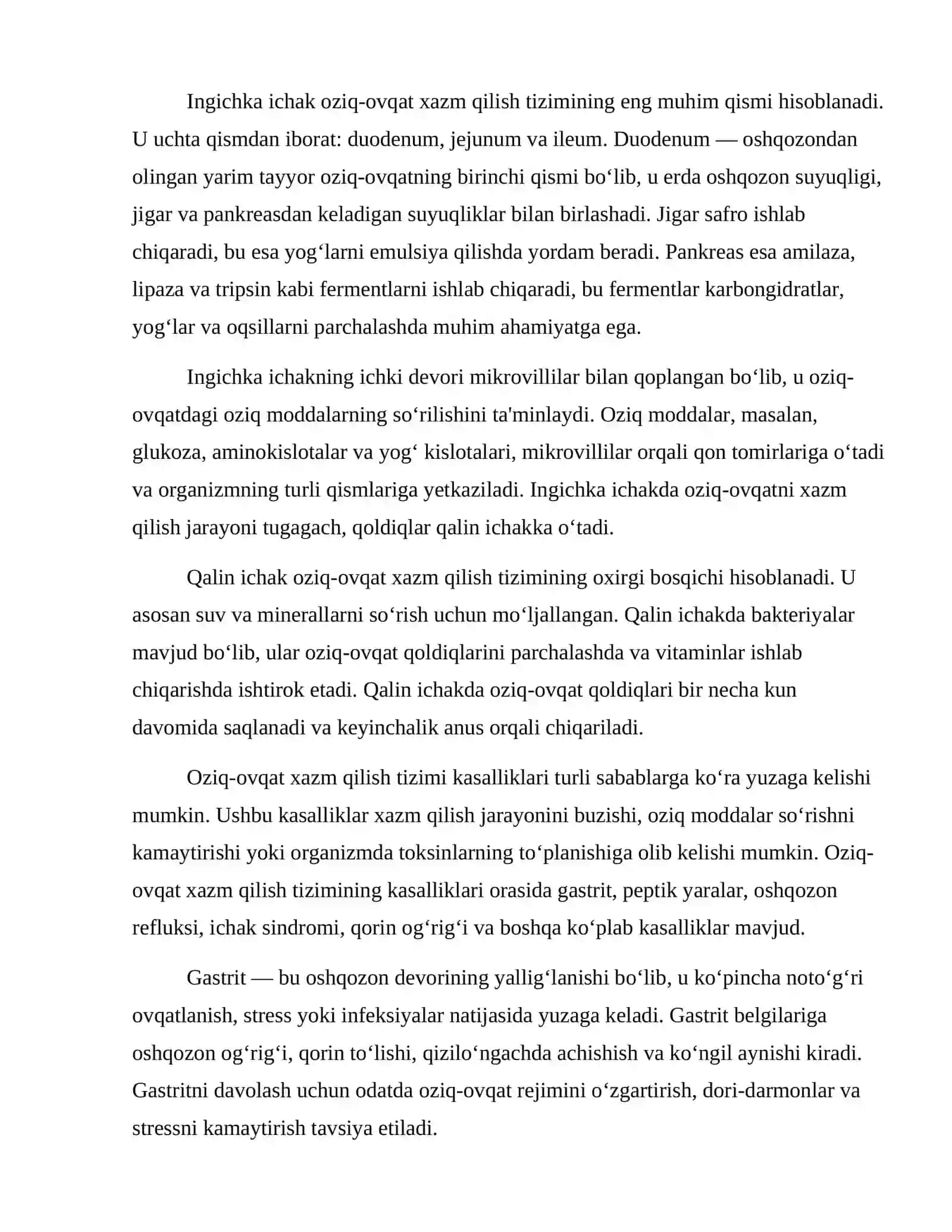 ovqat xazim qilish sistemasi kasalliklari 4