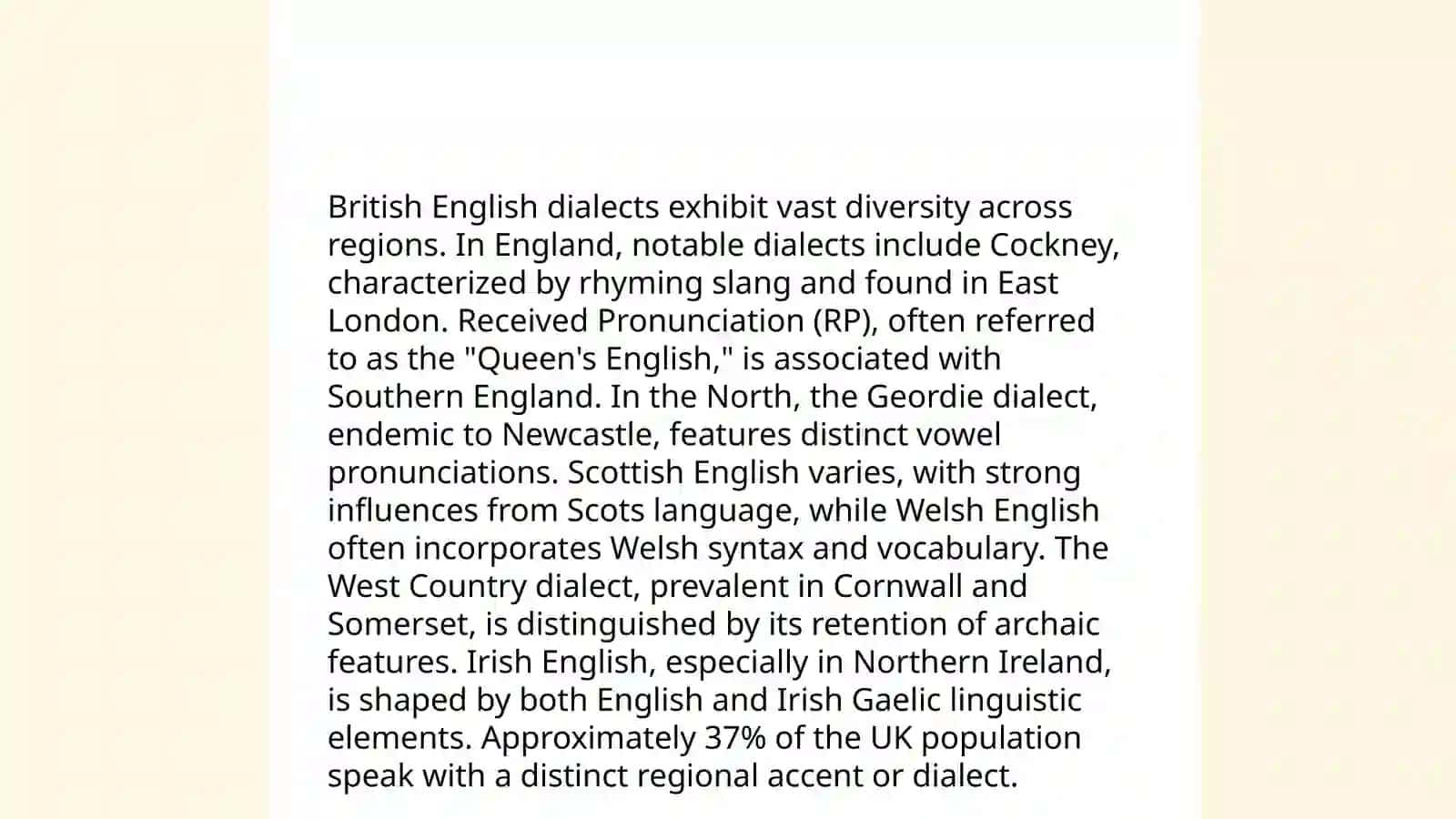 Variants and dialect of the English language 4