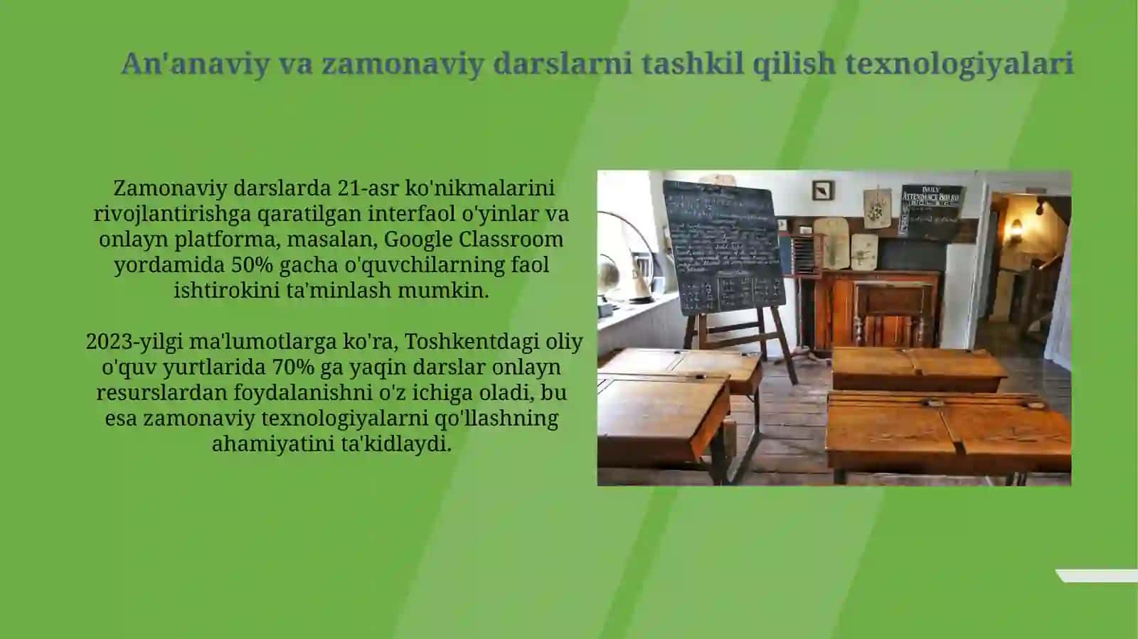 An'anaviy va zamonaviy darslarni tashkiletishtexnologiyasi 4