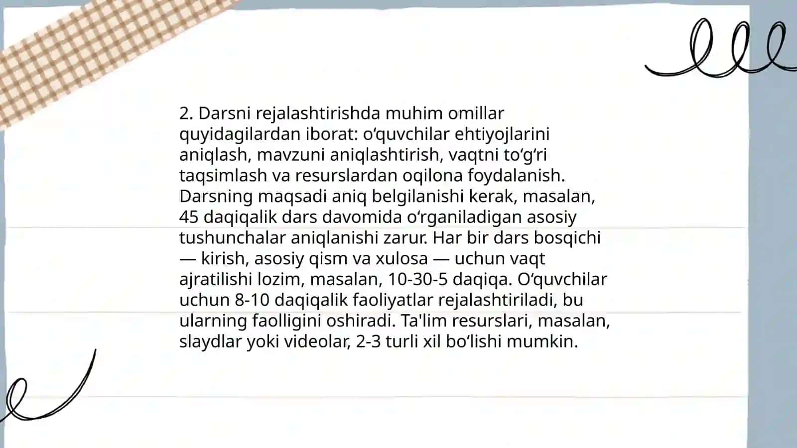 Ta'lim maqsadlarini belgilash 4