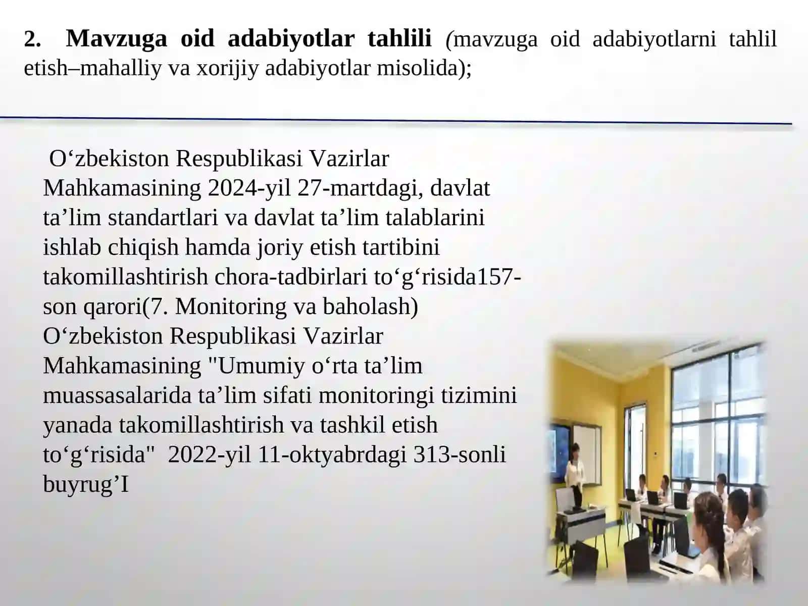 O‘QUVCHILAR BILIMINI ICHKI MONITORING QILISHNI SAMARADOR TIZIMGA AYLANTIRISH 4