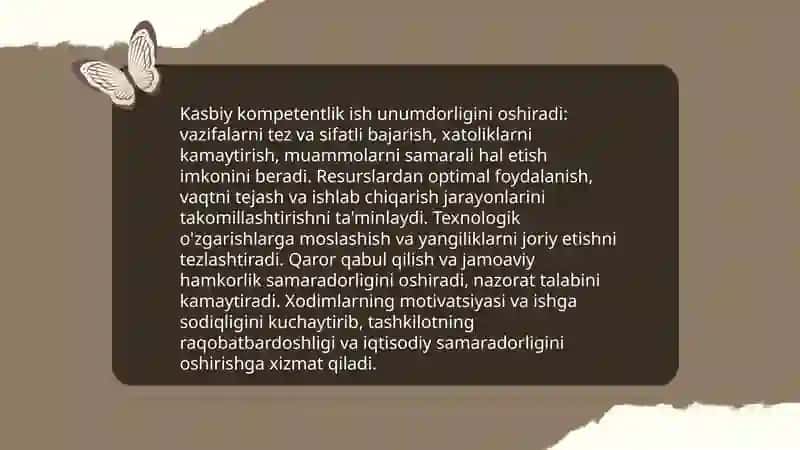 Kasbiy kompetentlikning mutaxassis faoliyatdagi ahamiyati 4