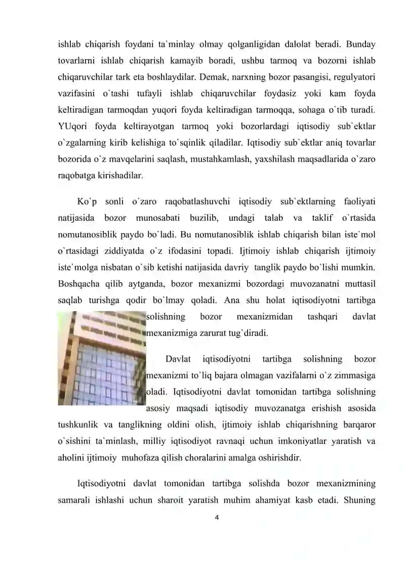 Iqtisodiyotni boshqarish va tartibga solishda davlatning roli 4
