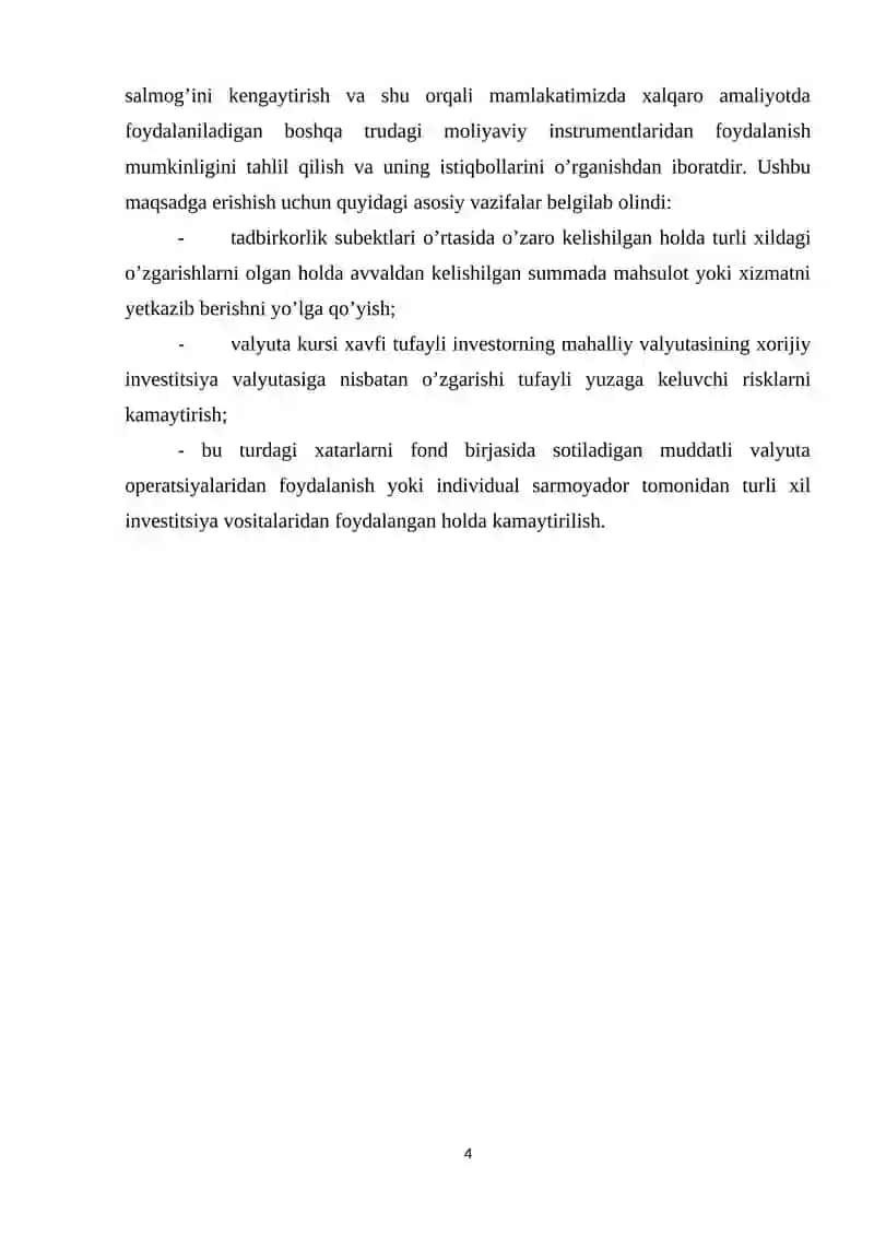 Fyuchers shaklidagi valyuta operatsiyalari 4