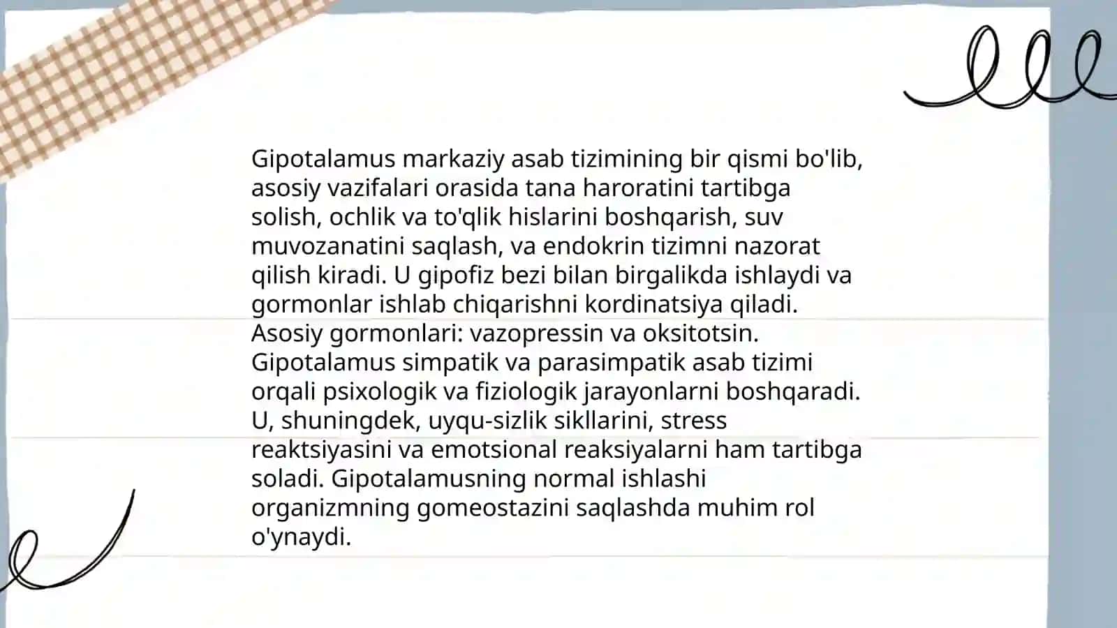 Gipotalamus neyrosekretsiyaning strukturaviy asoslari 4