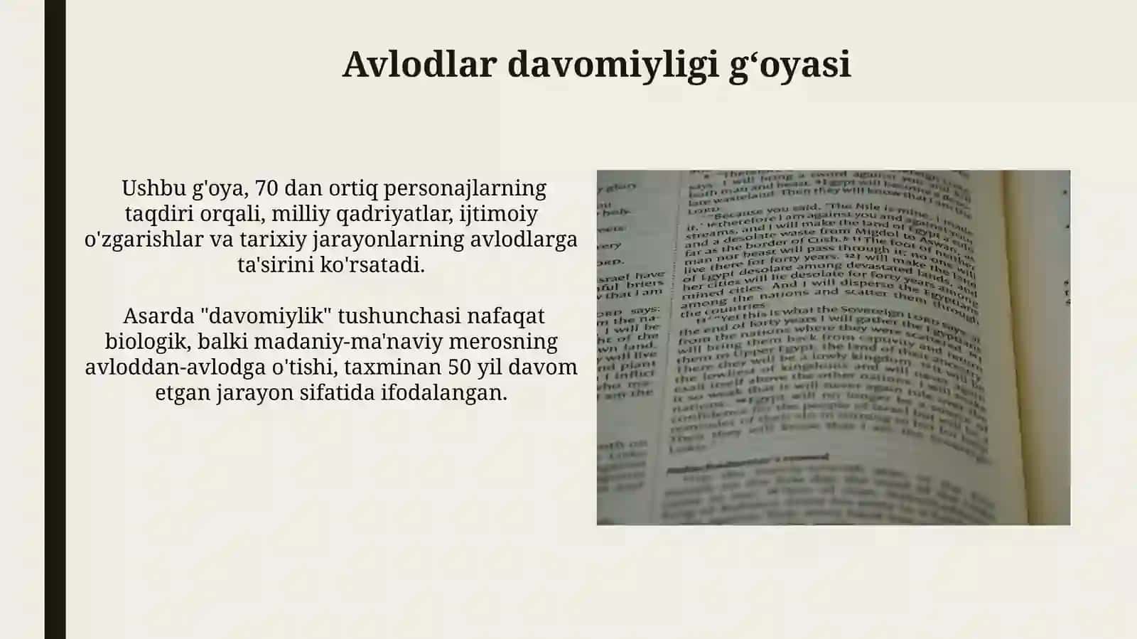 Avlodlar davoni asari tahlili 4