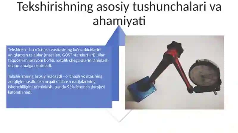 O'lchov asboblarini tekshirish va kalibrlash 4