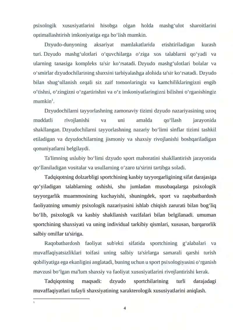 Dzyudo sportchilarining xarakterologik xususiyatlari 4