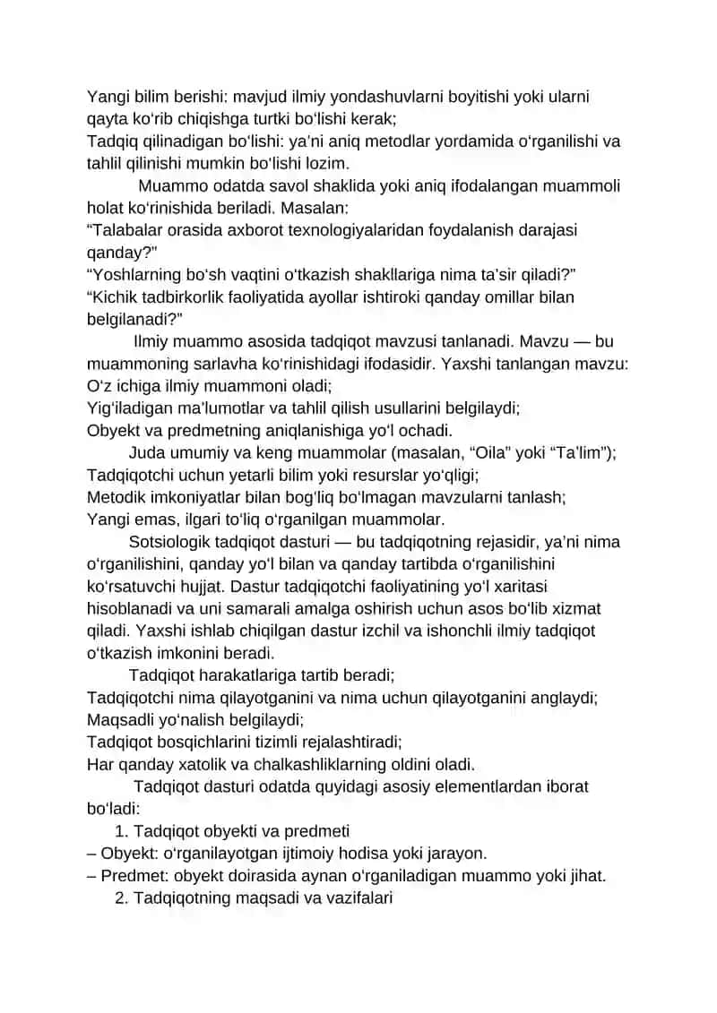 Sotsiologik tadqiqotlarning asosiy bosqichlari 4