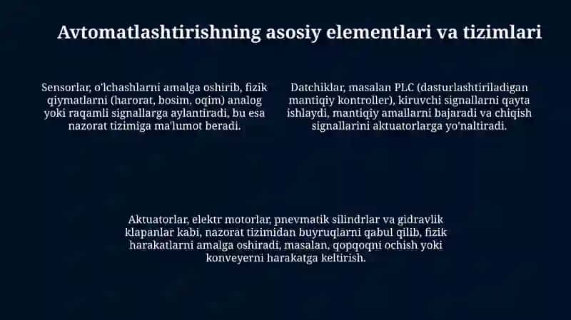 Avtomatlashtirish fani 4
