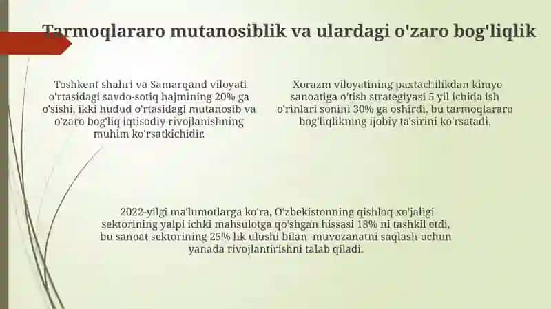 Milliy iqtisodiyotning muvozanatli va mutanosib rivojlanishi 4