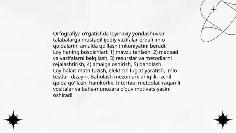 Orfografiya o'rgatishda kreativ metod va usullar 4