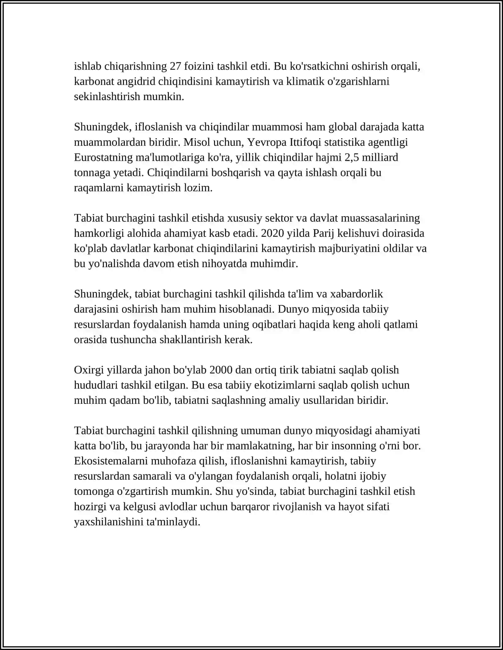TABIAT BURCHAGINI TASHKIL ETISH AGROTEXNIKASI. OILA HAMKORLIGIDA TABIAT BURCHAGINI TASHKIL ETISH MOHIYATI. MAKTABGACHA TAʼLIM TASHKILOTIDA YER MAYDONCHASI METODLARI VA VOSITALARI. MAKTABGACHA TAʼLIM TASHKILOTINING OILA EKOLOGIK MARAFONLARNI TASHKIL ETISH 4