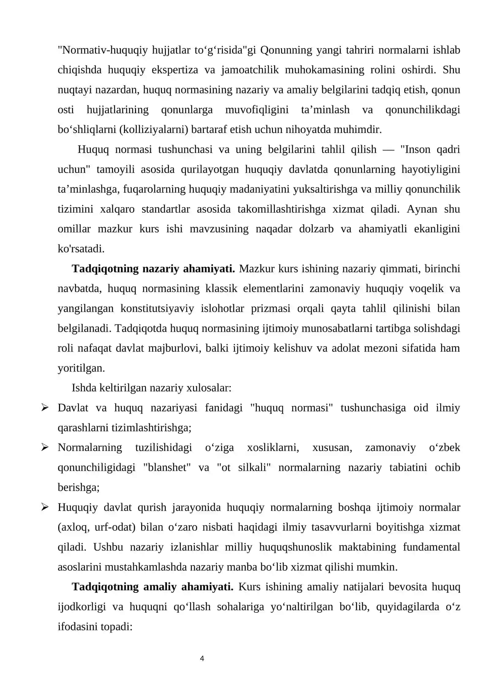 Huquq normasi tushunchasi va uning belgilarini tahlil qilish 4