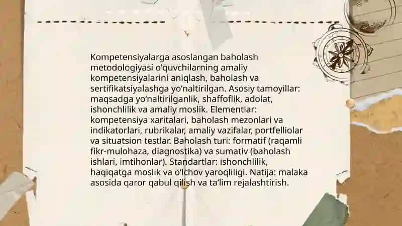 Professional taʼlim muassasalarida oʻquvchilarning bilim koʻnikma va malakalarini nazorat qilish va baholashni oʻrganish 4