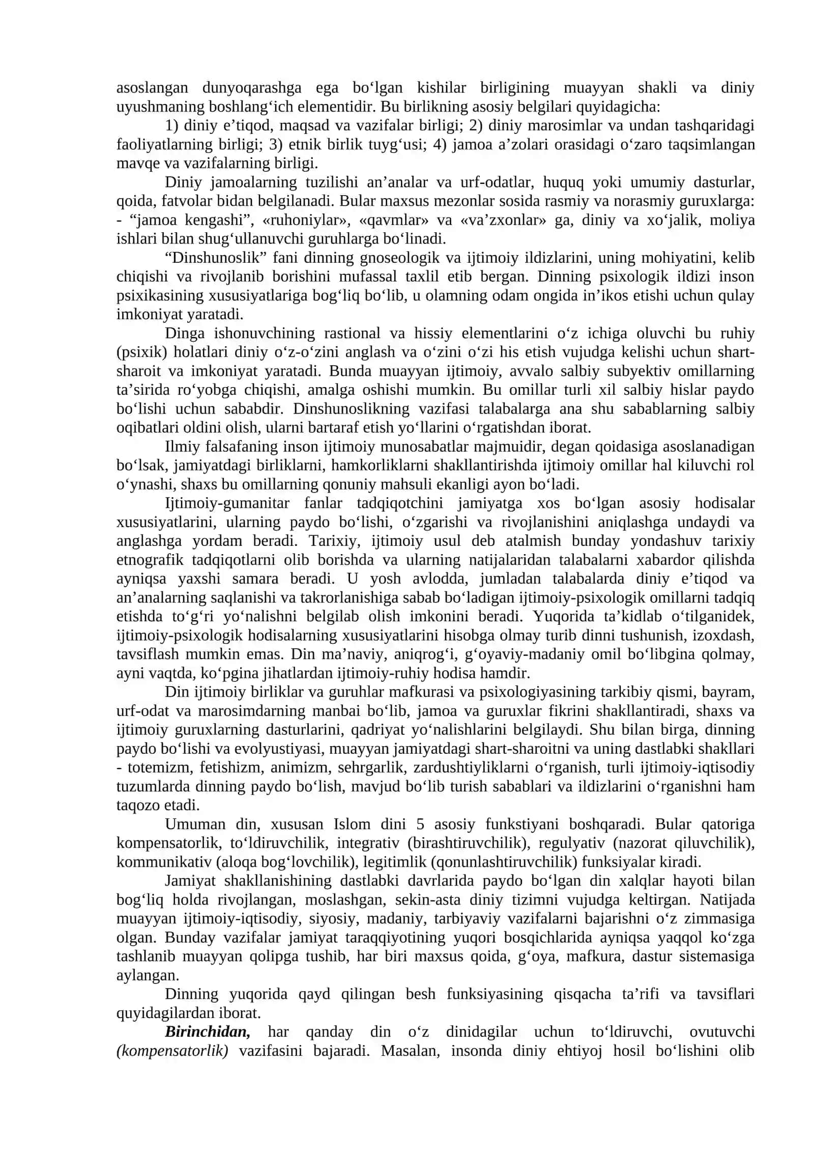 Dinshunoslikning fanining, predmeti, funksiyalari, kategoriyalari 4