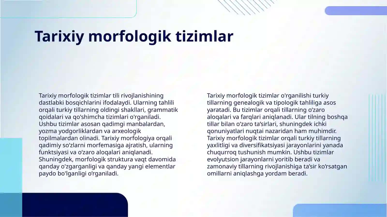 TURKIY TILLAR MORFOLOGIYASI TARAQQIYOTINING ASOSIY YOʻNALISHLARI 4