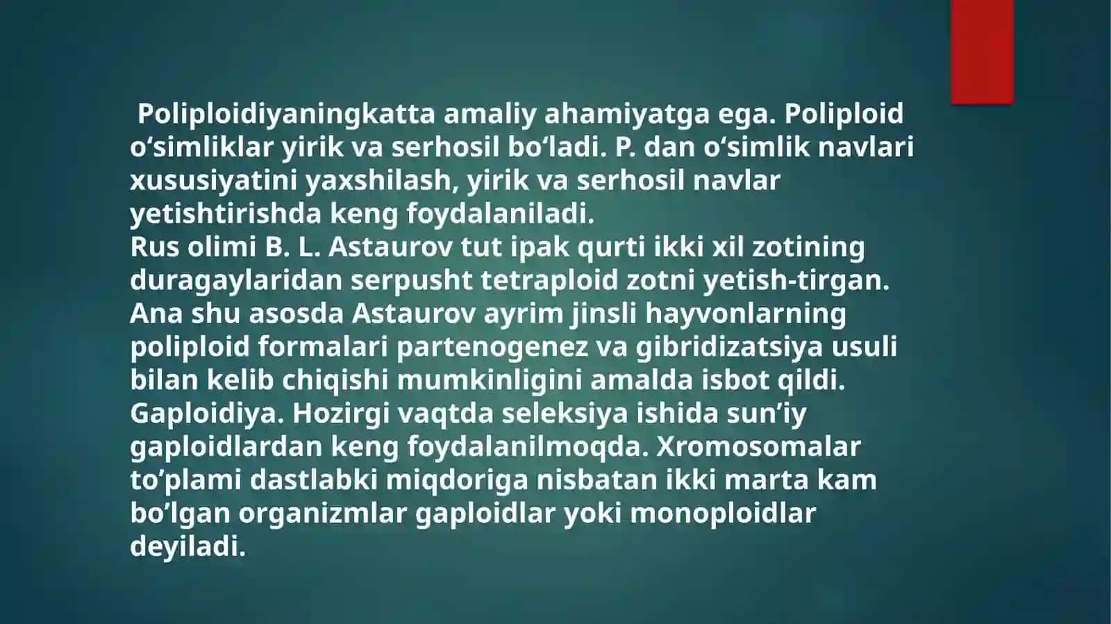 Poliploidiya va Gaploidiyaning Seleksiyada Ishlatilishi 4
