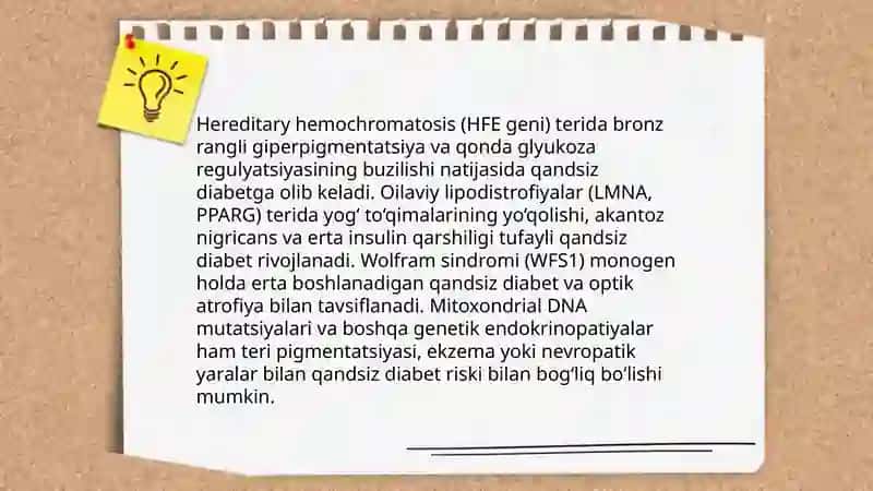 Terining nasliy kasalliklari (dermatozlar). Qandsiz diabet kasalligi Abdurasulova Gulshod 4