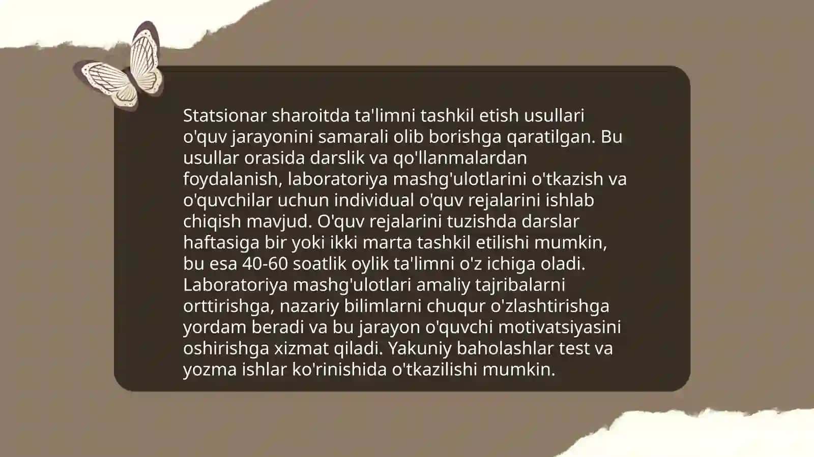 Uzoq muddatli davolanishda bo'lgan bolalar uchun ta'lim dasturi 4