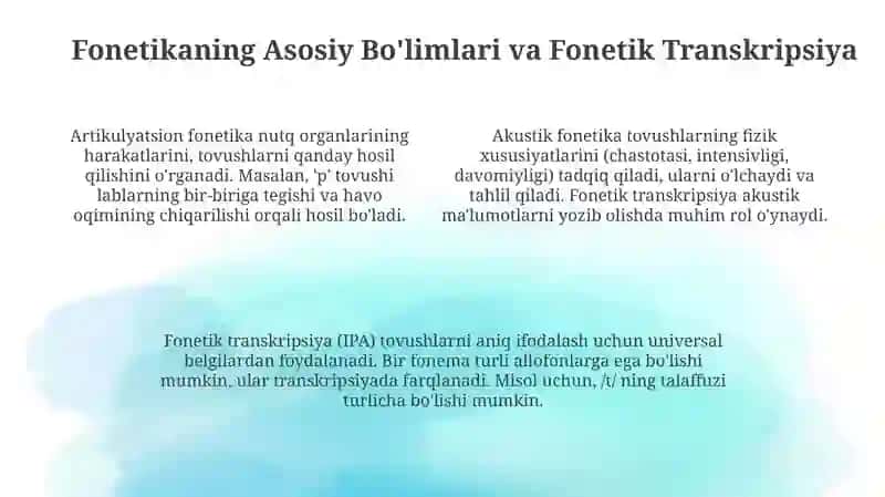 Tilning fonetik fonologik sathi fonetik ozgarishlar 4