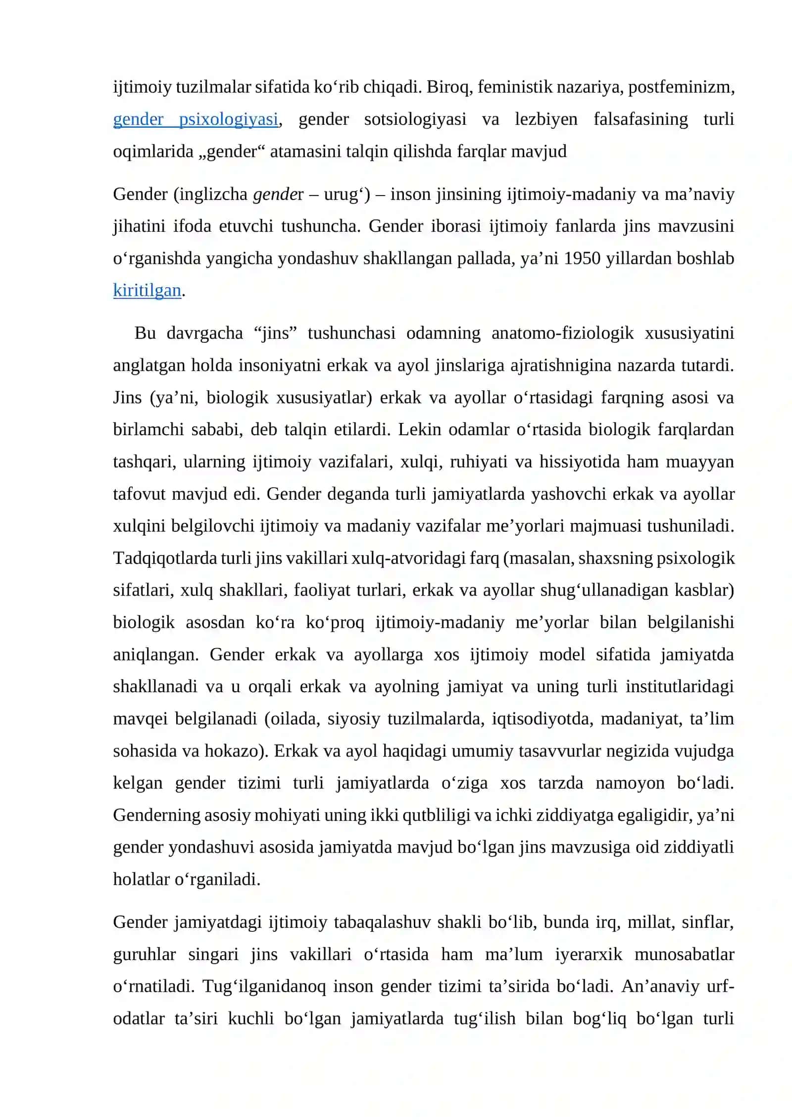 Gender va rivojlanish 4