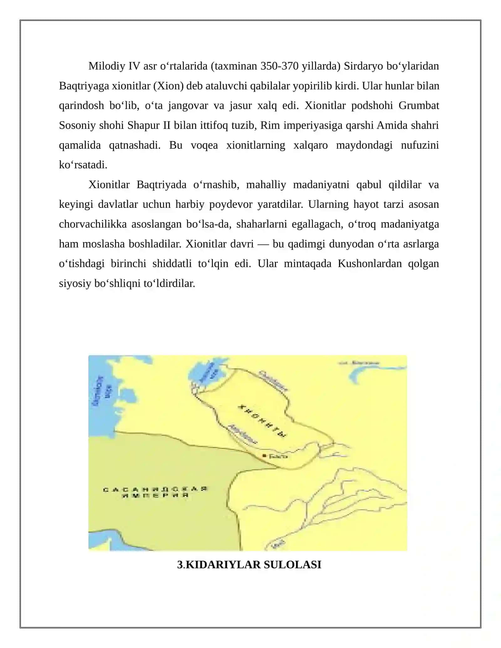 O‘RTA OSIYODA ILK O‘RTA ASR DAVLATCHILIGI: XIONITLAR, KIDARIYLAR VA EFTALIYLAR IMPERIYASI 4