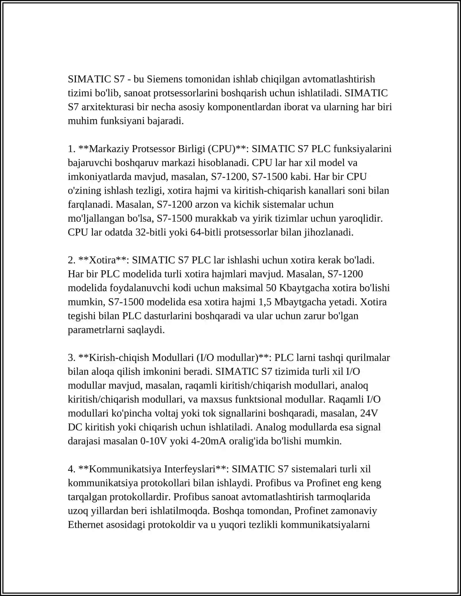 SIMATIC S7 KONTROLLERLARI 4