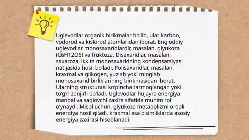 Uglevodlar haqida umumiy tushuncha 4