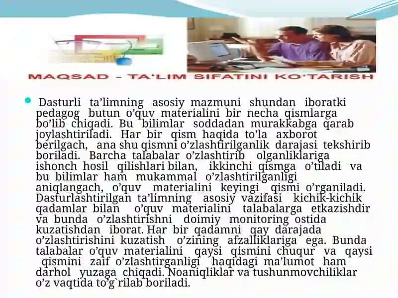 Dasturlashtirilgan ta’limtexnologiyalari 4