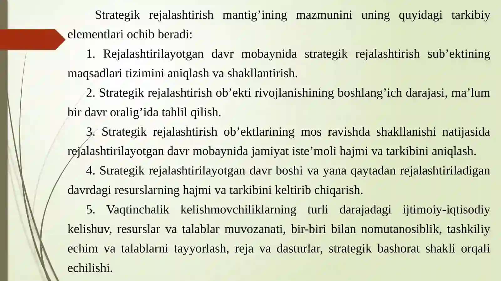 Strategik rejalashtirish uslubiy tizimlarining ma’nosi va mantig’i 4