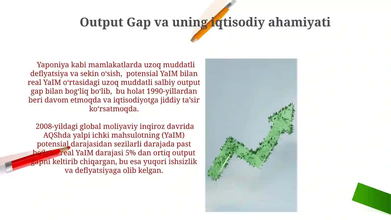 Iqtisodiy o‘sish o‘lchovi: potensial va haqiqiy daromad dinamikasi 4