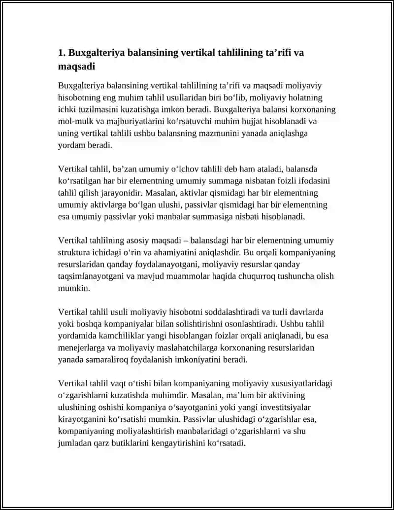 BUXGALTERIYA BALANSINING VERTIKAL VA GARIZANTAL TAHLILI 4