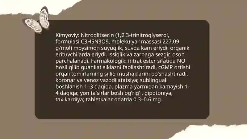 Mikrotabletkalar. Nitroglitserin tabletkasini tayyorlash texnologiyasi 4