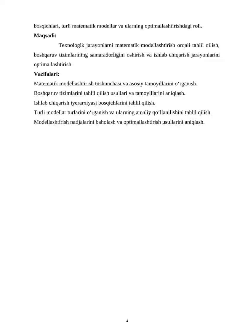 Matematik modellashtirish 4