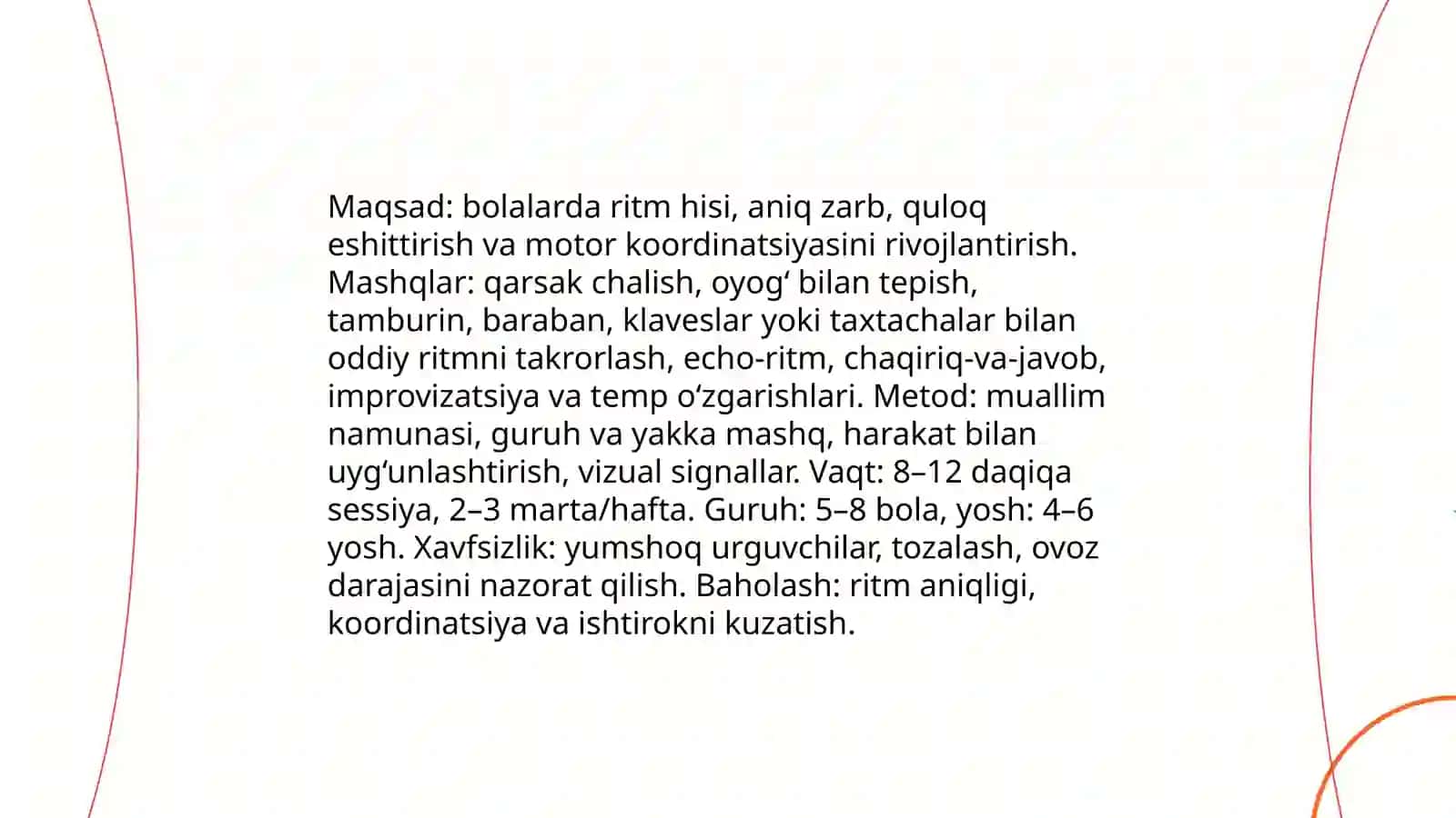 Maktabgacha tayarlov guruhda musiqa mashg'ulotlari 4