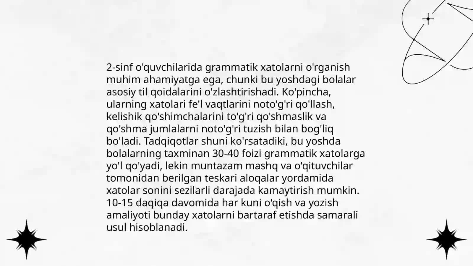 Boshlang'ich sinf o'quvchilarining yozma nutqidagi buzulishlarning xususiyatlari 4