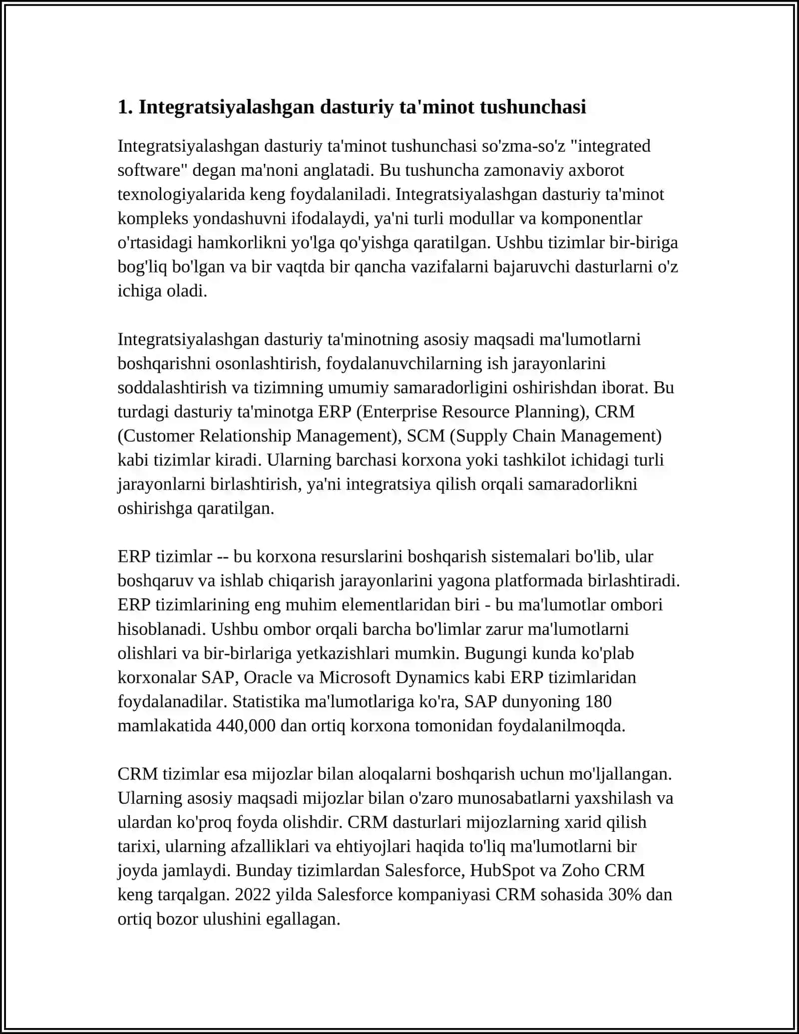 INTEGRATSIYALASHGAN AMALIY DASTUR PAKETLARI BILAN ISHLASH 4