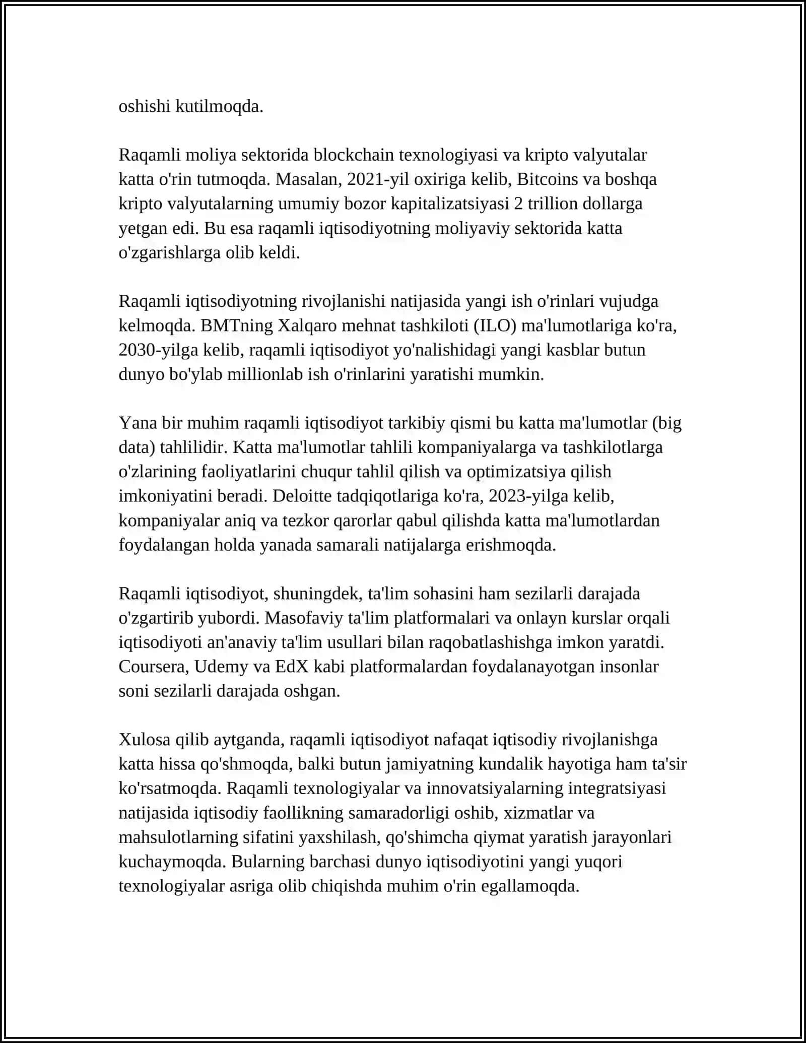 IQTISODIYOTNI RIVOJLANTIRISHDA RAQAMLI IQTISODIYOTNING ROʻLI 4