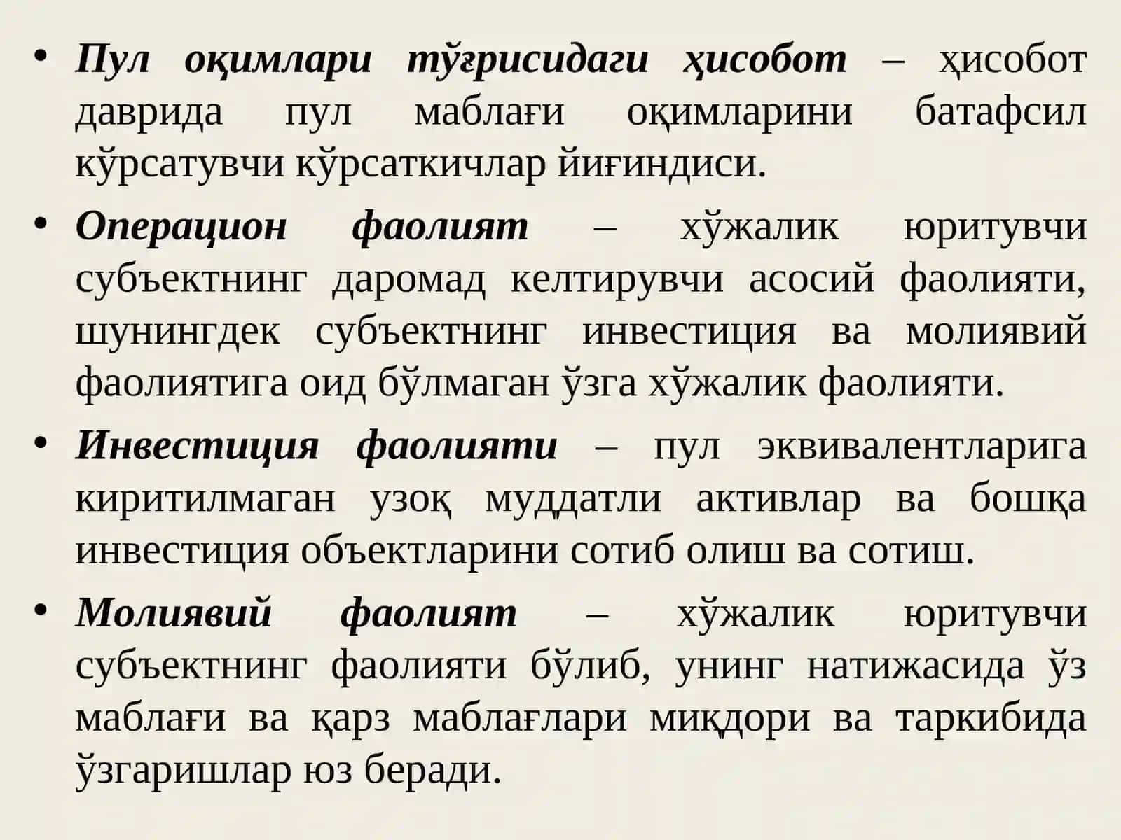 PUL OQIMLARI TAHLILI 4