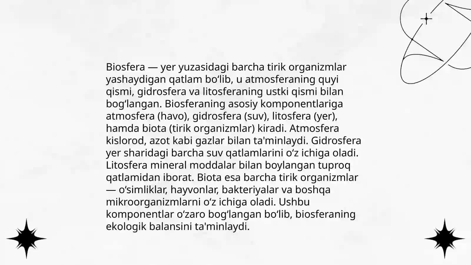 Biosferaning modelini yasash metodikasi 4
